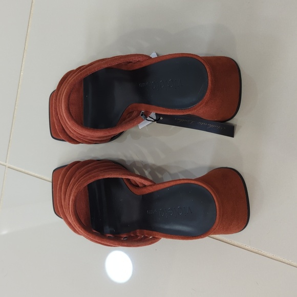 NIB Mango Strappy Mules sz 6 - Picture 5 of 10